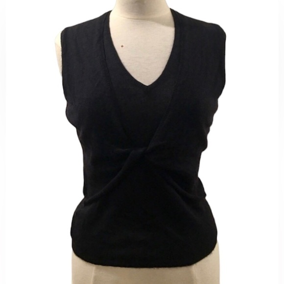 BRUNELLO CUCINELLI Cashmere / Silk Sleeveless Black Sweater L,New Products : American Fashion Style Bags On Sale